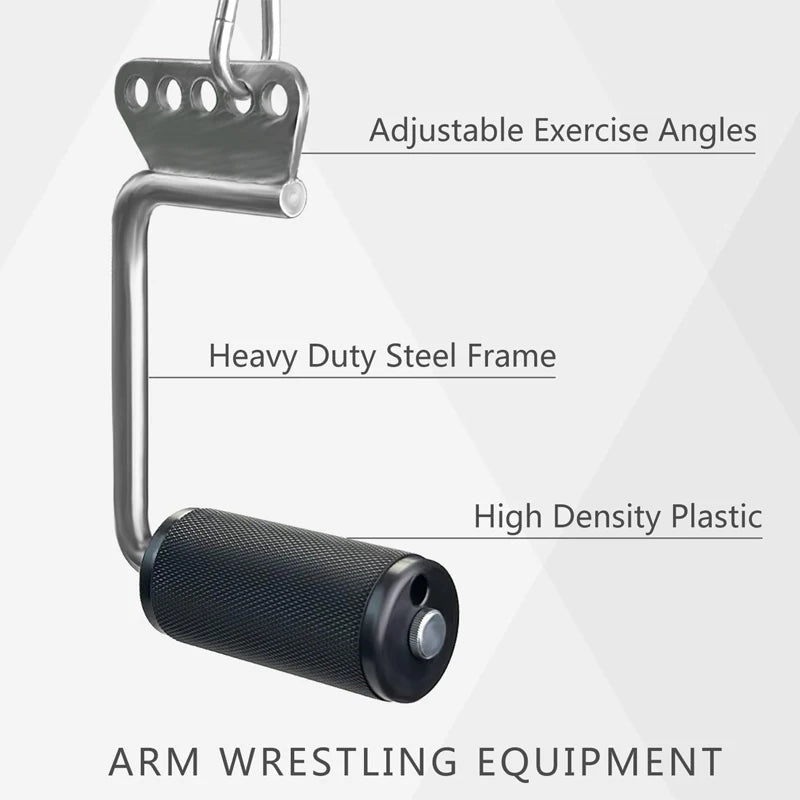 Arm Wrestling Handles, Fat Armwresting Training Equipment LAT Pulldown Attachments D Handle