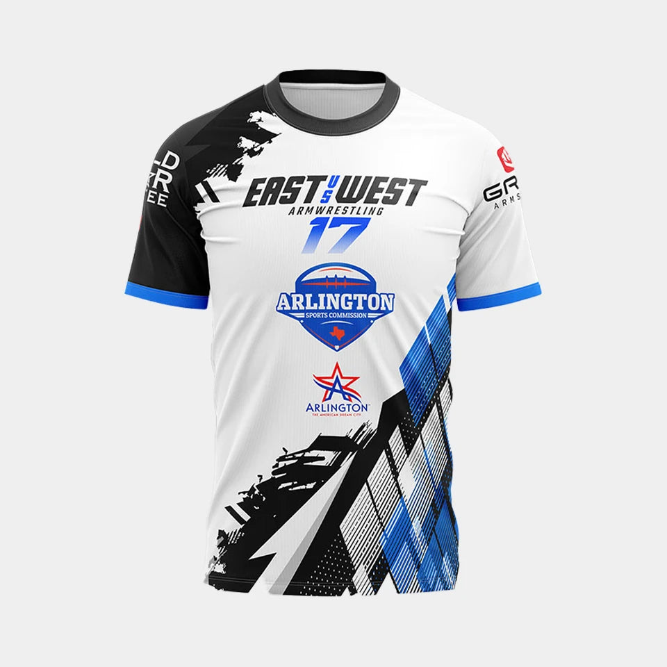 Men's T-shirt new arm wrestling jersey fan wrist training fitness suit match day outfit comfortable and breathable
