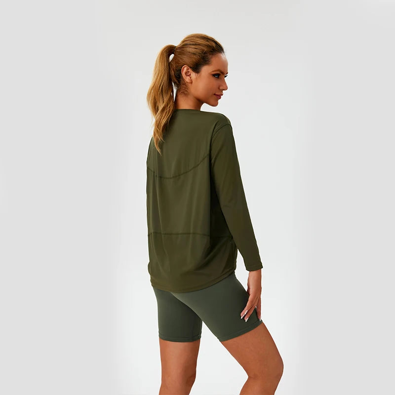 Fitness Women's Gym Clothes Sports Top Woman Gym Arm Sleeves Woman Fashion Youth Women's Blouses Clothing Sportswear Shirt Yoga