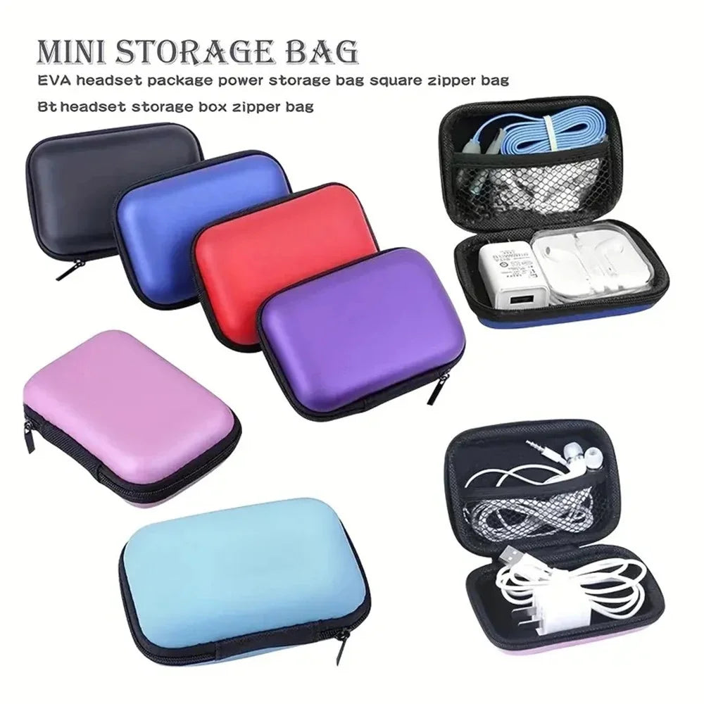 Portable Sundries Travel Storage Bag Charging Case for Earphone Package Zipper Bag Travel Cable Organizer Electronics Storage
