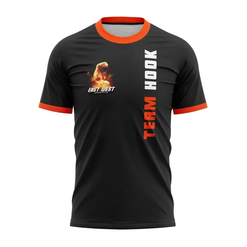 Men's T-shirt new arm wrestling jersey fan wrist training fitness suit match day outfit comfortable and breathable