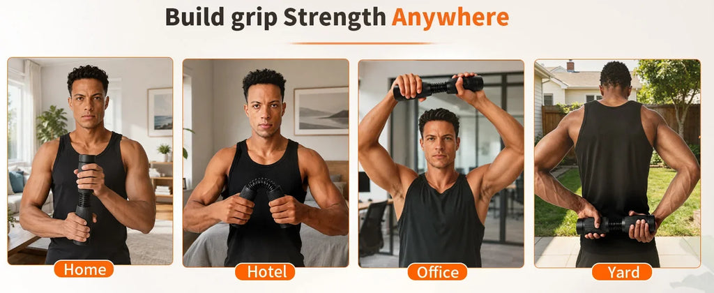 Adjustable Resistance Forearm Exerciser Wrist Strengthener with Interchangeable Springs,  Arm Grip Strength Trainer for Home Gym