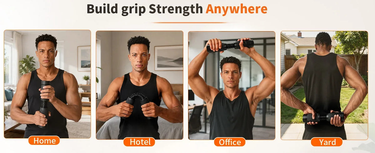 Adjustable Resistance Forearm Exerciser Wrist Strengthener with Interchangeable Springs,  Arm Grip Strength Trainer for Home Gym
