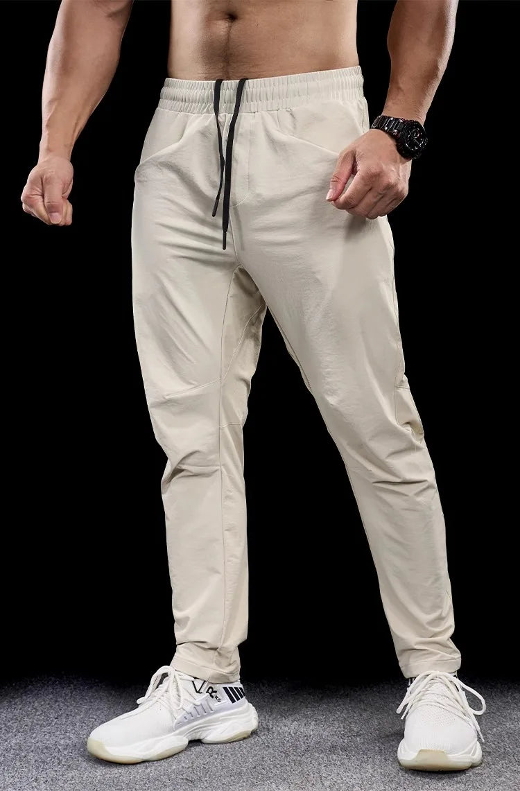 Men's Sports Gym Fitness Trousers Autumn New Running Training Clothes Casual Quick-drying Micro-elastic Thick Pants for Men 2024