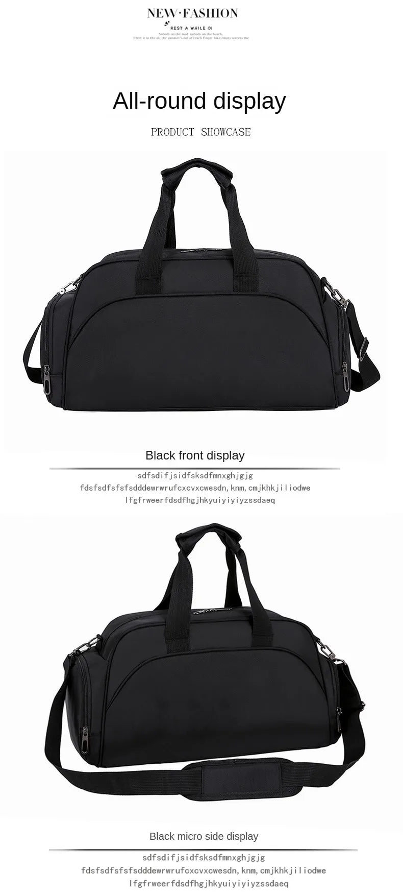 Custom Gym Fitness Bag Basketball Sports Bag Personality Customization Dry Wet Separation Yoga Travel Bag Print Photo DIY Name