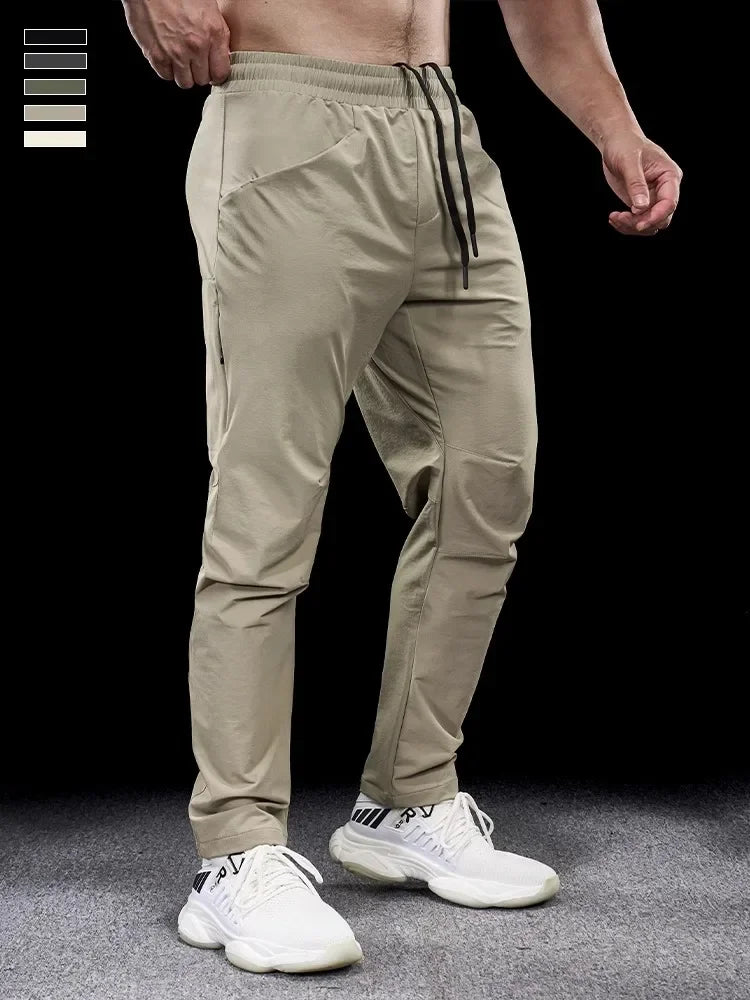 Men's Sports Gym Fitness Trousers Autumn New Running Training Clothes Casual Quick-drying Micro-elastic Thick Pants for Men 2024