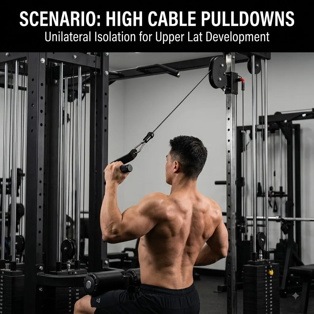 Fitness Accessories Cable Machine L Handle Single Arm Pulldown Strength Training Equipment Aluminum Alloy for Gym Home Workout