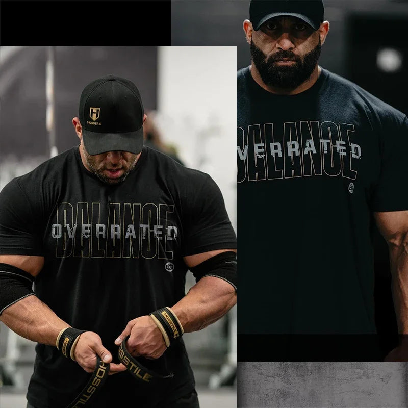 Men's fitness sportswear - 100% cotton high-quality loose and comfortable T-shirt