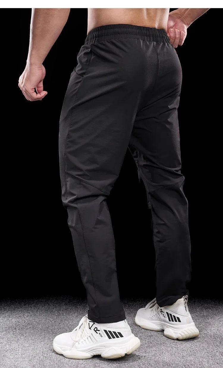 Men's Sports Gym Fitness Trousers Autumn New Running Training Clothes Casual Quick-drying Micro-elastic Thick Pants for Men 2024