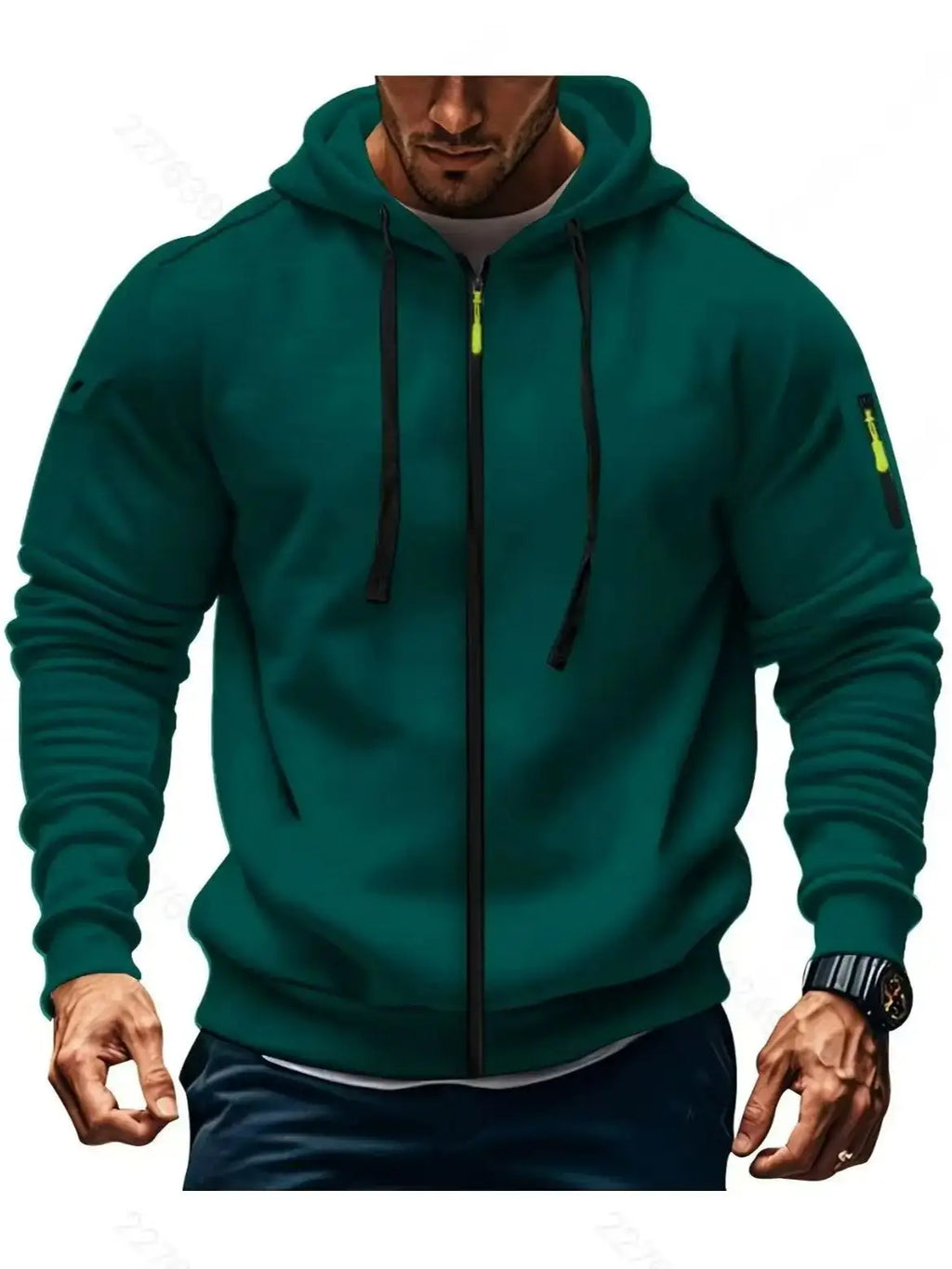 Jacket 2025 Autumn/Winter Men's Hoodie Multi Color Hoodie Zipper Collar Casual Running Fitness Trendy Cool Fashion Top