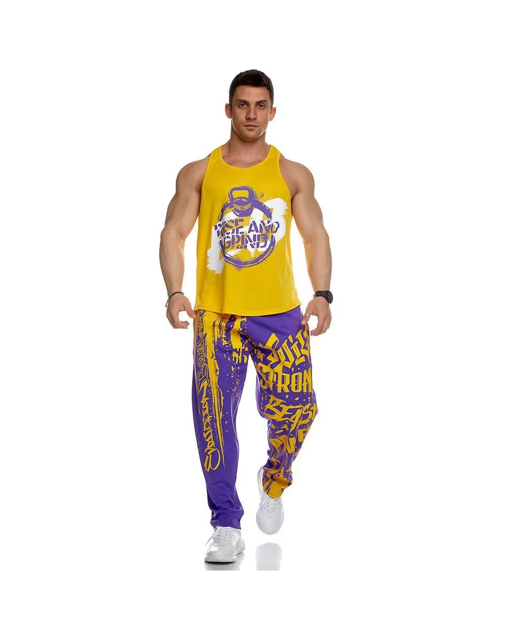 Mens Training Sport Trousers GYM Thin Pants Joggers Male Slim Casual Workout Fitness Running Graffiti Printed Breathable Pants