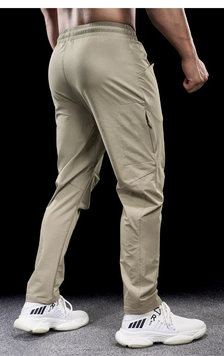 Men's Sports Gym Fitness Trousers Autumn New Running Training Clothes Casual Quick-drying Micro-elastic Thick Pants for Men 2024