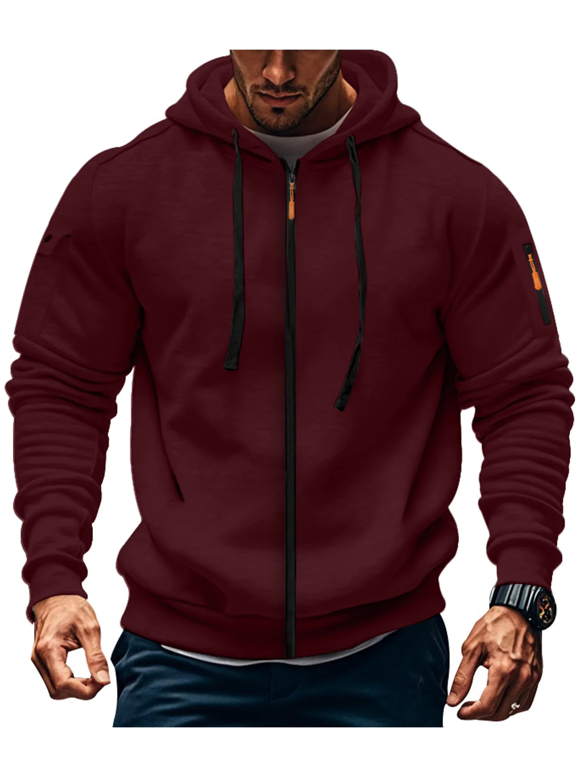 Jacket 2025 Autumn/Winter Men's Hoodie Multi Color Hoodie Zipper Collar Casual Running Fitness Trendy Cool Fashion Top