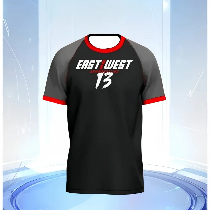 Men's T-shirt new arm wrestling jersey fan wrist training fitness suit match day outfit comfortable and breathable