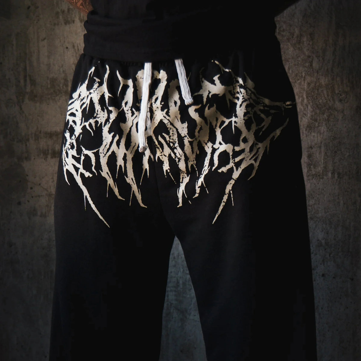 Unisex Gothic Streetwear Gym Pants Men Women Casual Drawstring Loose Fit Workout Wide Leg Trousers Jogger Fitness Long Pants