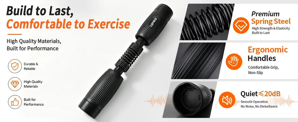 Adjustable Resistance Forearm Exerciser Wrist Strengthener with Interchangeable Springs,  Arm Grip Strength Trainer for Home Gym
