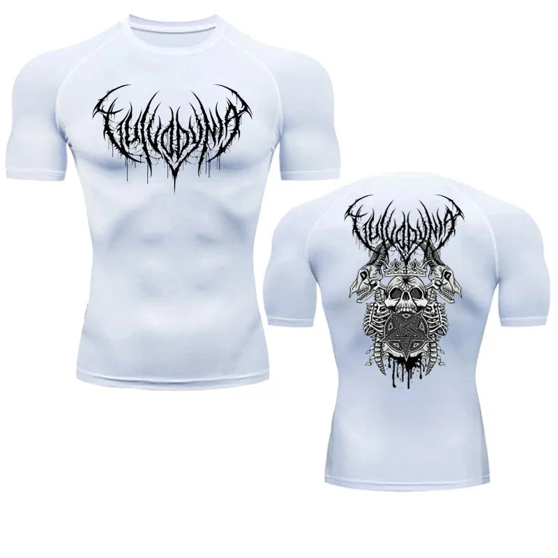 Fitness Clothes Men's Outdoor Sports Quick Drying Short Sleeved T-Shirt Training Pro Running Stretch Tight Fitting Clothes Yoga