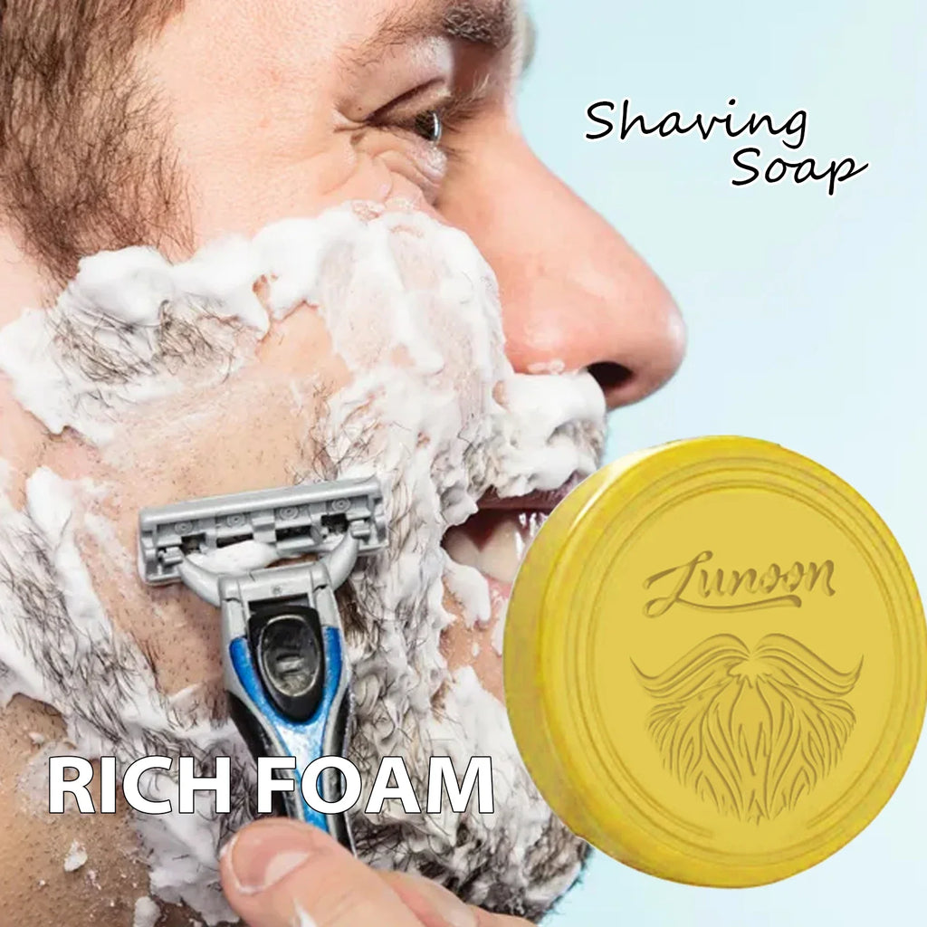 4/1pcs Mens Beard Shaving Soap Hand Made Smooth Texture Dense Bar Keep The Face Fresh Clean Organic Foam Shaving Cream for Men