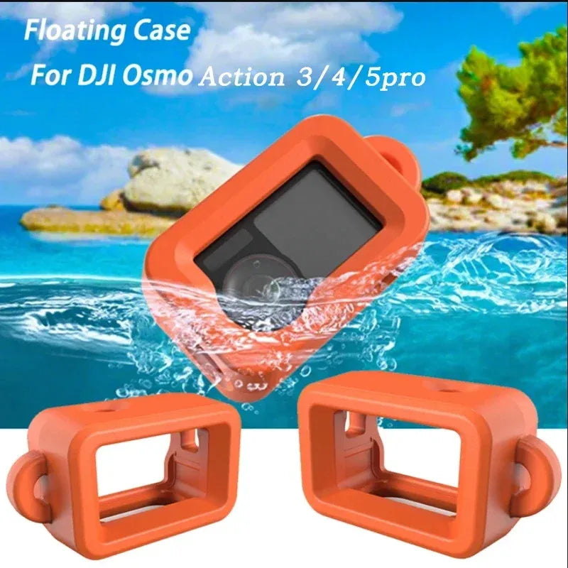 EVA Floating Protective Case for DJI Action 6/5 Pro/4/3  Anti-Sink Buoyancy Frame with Anti-Lost Rope Hole  Waterproof Diving Ho