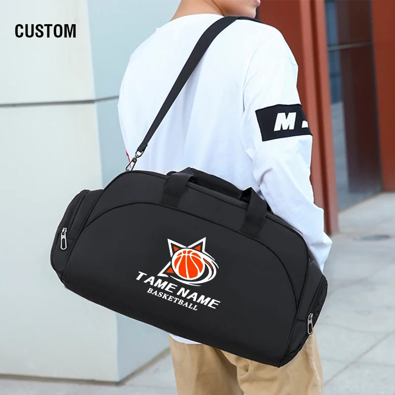 Custom Gym Fitness Bag Basketball Sports Bag Personality Customization Dry Wet Separation Yoga Travel Bag Print Photo DIY Name