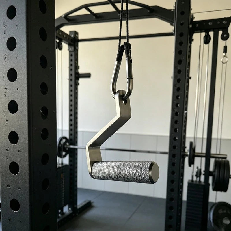 Fitness Accessories Cable Machine L Handle Single Arm Pulldown Strength Training Equipment Aluminum Alloy for Gym Home Workout
