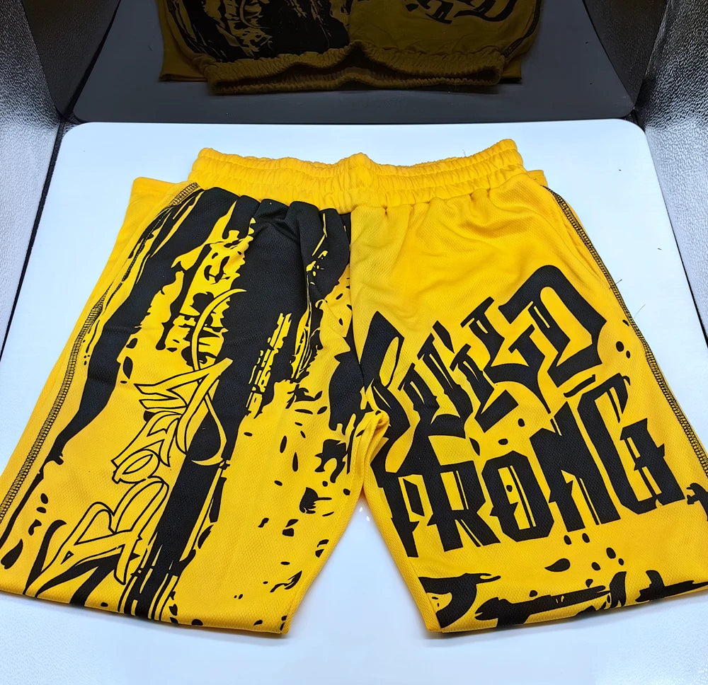Mens Training Sport Trousers GYM Thin Pants Joggers Male Slim Casual Workout Fitness Running Graffiti Printed Breathable Pants