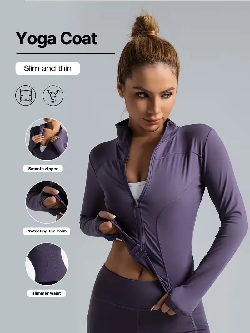 2025 Fall Pilates Quick-Dry Athletic Jacket for Women - Ideal for Gym Workouts & Outdoor Running