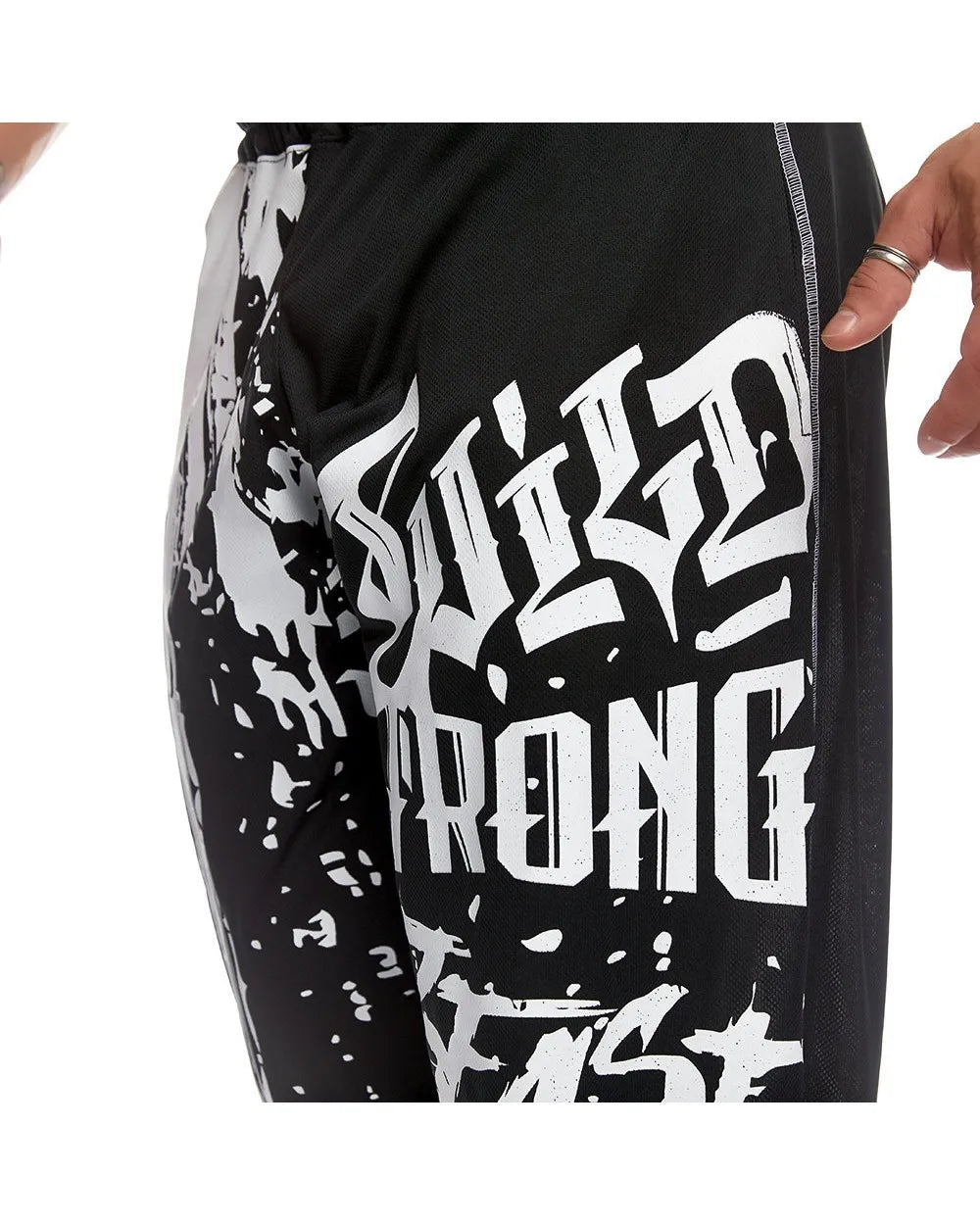 Mens Training Sport Trousers GYM Thin Pants Joggers Male Slim Casual Workout Fitness Running Graffiti Printed Breathable Pants